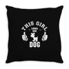 This Girl Loves Her Dog Throw Pillow