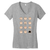 charlie moticons Women's V-Neck T-Shirt