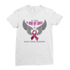my hero is now my angel breast cancer awareness Ladies Fitted T-Shirt
