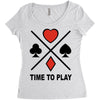 time to play Women's Triblend Scoop T-shirt