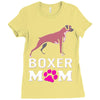 love boxer dog mom funny Ladies Fitted T-Shirt