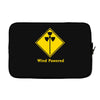 wind powered eco toxic radioactive fart talking rubbish Laptop sleeve