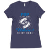 Pop is my Name Fishing Is My Game Ladies Fitted T-Shirt