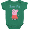 peppa pig sister pig Baby Bodysuit