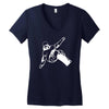 snowboarder freestyle piste snowboarden sport Women's V-Neck T-Shirt