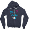 she's so lucky Zipper Hoodie