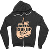 Never Give Up Uterine Cancer Awareness Zipper Hoodie