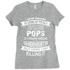 Super Cool Pops Of A Freaking Awesome Granddaughter Ladies Fitted T-Shirt