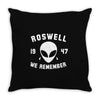 roswell 1947 we remember alien Throw Pillow
