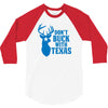don't buck with texas funny 3/4 Sleeve Shirt