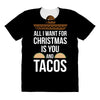i love you and tacos All Over Women's T-shirt
