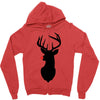deer skull christmas Zipper Hoodie