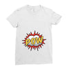 POW! Funny Explosion Cartoon Ladies Fitted T-Shirt