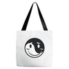 yin yang smiley Tote Bags