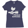 peace and music Ladies Fitted T-Shirt