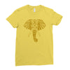 tribal print elephant geometric gold animals cool Ladies Fitted T-Shirt