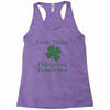 irish today hungover tomorrow Racerback Tank