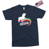 totally straight funny rainbow unicorn gay pride novelty fashion Exclusive T-shirt