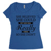 she believed she could but she was really tired so she didn't Women's Triblend Scoop T-shirt
