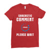 sarcastic comment loading Ladies Fitted T-Shirt