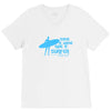 surf board surfer australia save a wave ride a surfer ocean V-Neck Tee