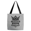 Queens Are Born In February Tote Bags