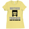 mother trucker doing the school run Ladies Fitted T-Shirt