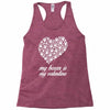 my boxer is my valentine Racerback Tank