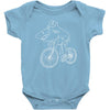 shark riding bicycle bike funny Baby Onesie