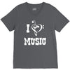 i love music V-Neck Tee