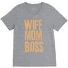 wife mom boss V-Neck Tee