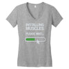 installing muscles please wait Women's V-Neck T-Shirt