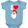 i love santa noel Baby Bodysuit