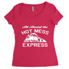 all aboard hot mess express train Women's Triblend Scoop T-shirt