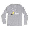 be a hero logo white Long Sleeve Shirts
