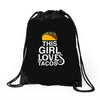 This Girl Loves Tacos Drawstring Bags
