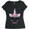 birthday unicorn family series mom Women's Triblend Scoop T-shirt