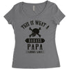 This Is What A Bad Ass Papa Looks Like Women's Triblend Scoop T-shirt