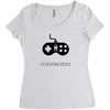 custom texti Women's Triblend Scoop T-shirt