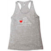 i love cats it's people who annoy me Racerback Tank