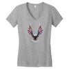american eagle usa flag wings V-neck tee