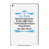 Dear Daddy, Thanks for Being my Dad Baby Boy Letter to Father iPad Mini 4