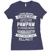 Super Cool Pawpaw Of A Freaking Awesome Granddaughter Ladies Fitted T-Shirt