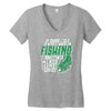 talk to myself fishing Women's V-Neck T-Shirt