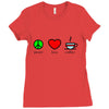 peace love coffee (2) Ladies Fitted T-Shirt