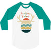 Hunting Season Retro Color 80s Style 3/4 Sleeve Shirt