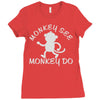 monkey teenage Ladies Fitted T-Shirt