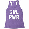 girl power white logo Racerback Tank