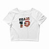 team 10 american flag Crop Top