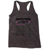 September Girl Facts Virgo Racerback Tank